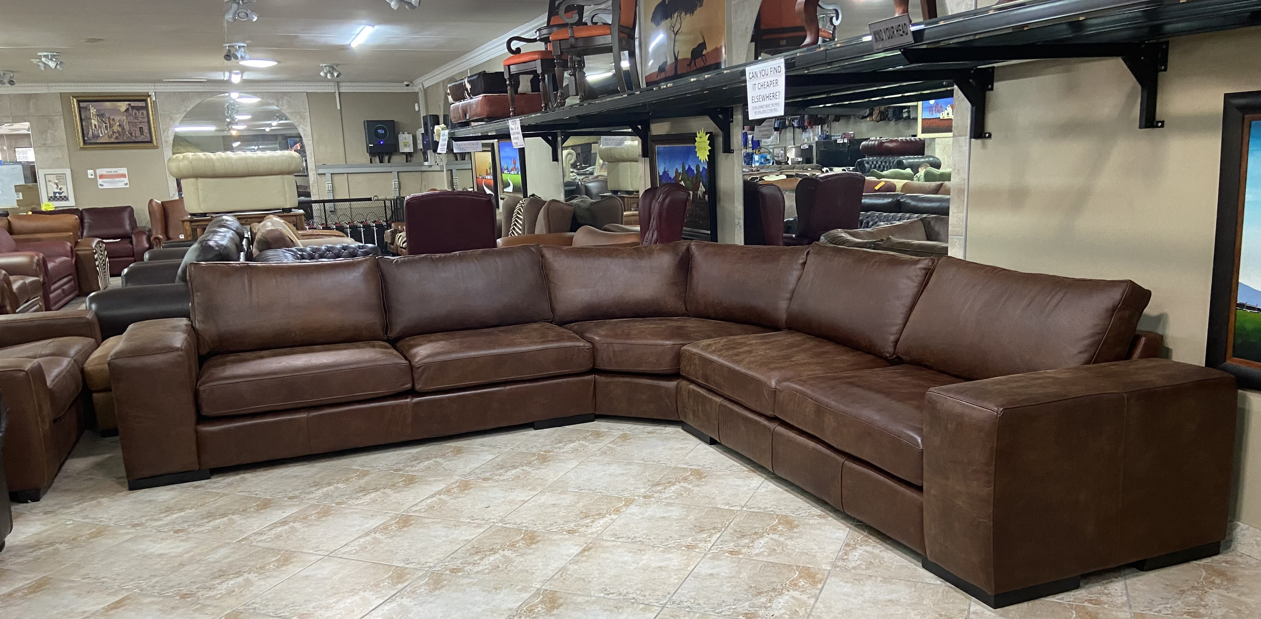 leather corner lounge curve | furnworld international